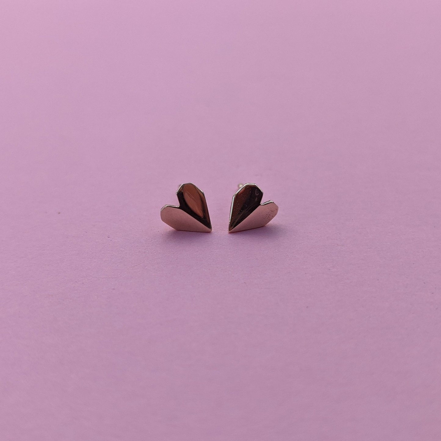 Mini Paper Heart Studs