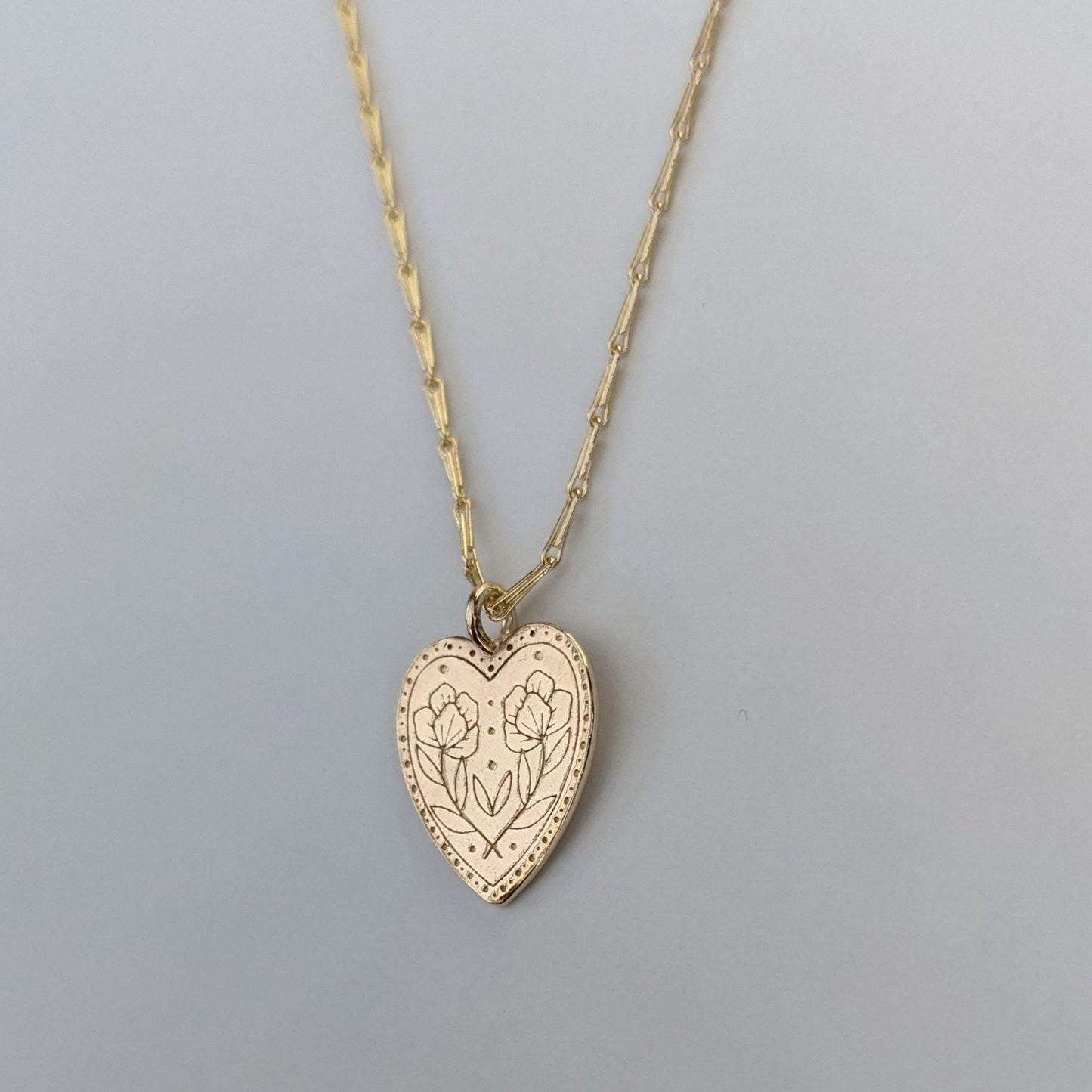 Engraved Heart Necklaces