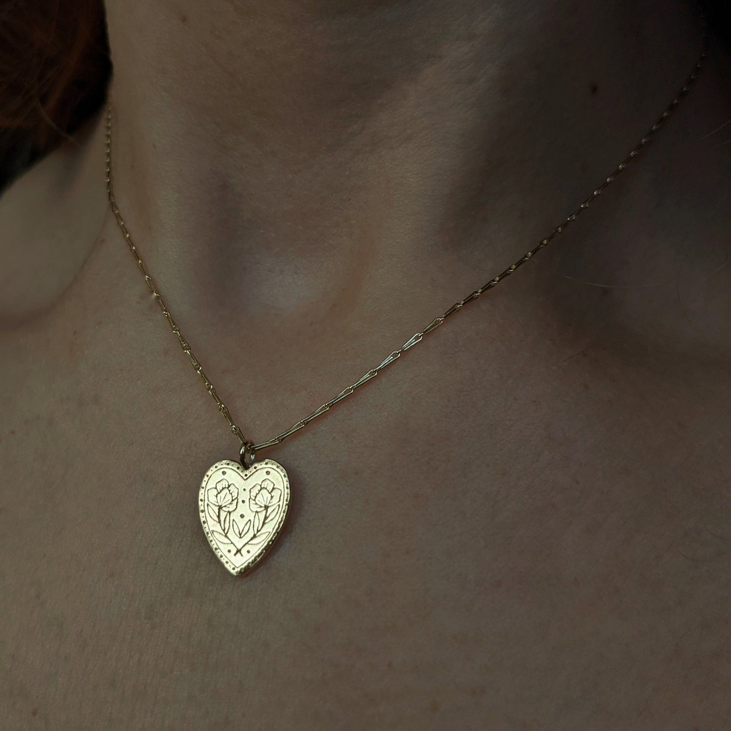 Engraved Heart Necklaces