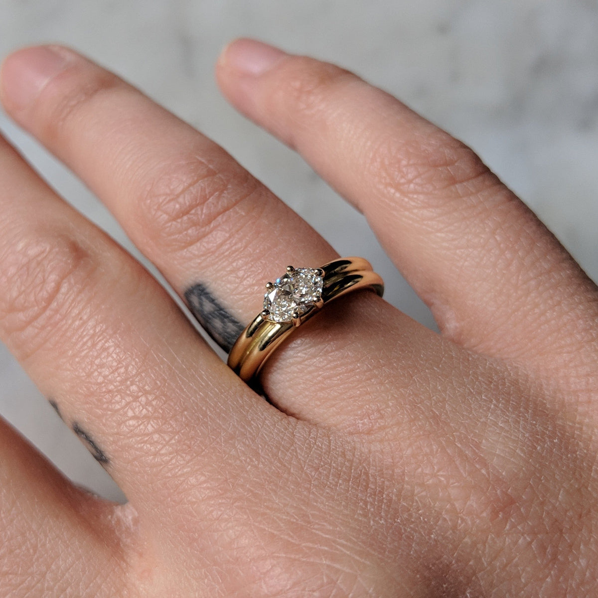 Bespoke 'Double the Love'  Engagement ring. (any stone possible)