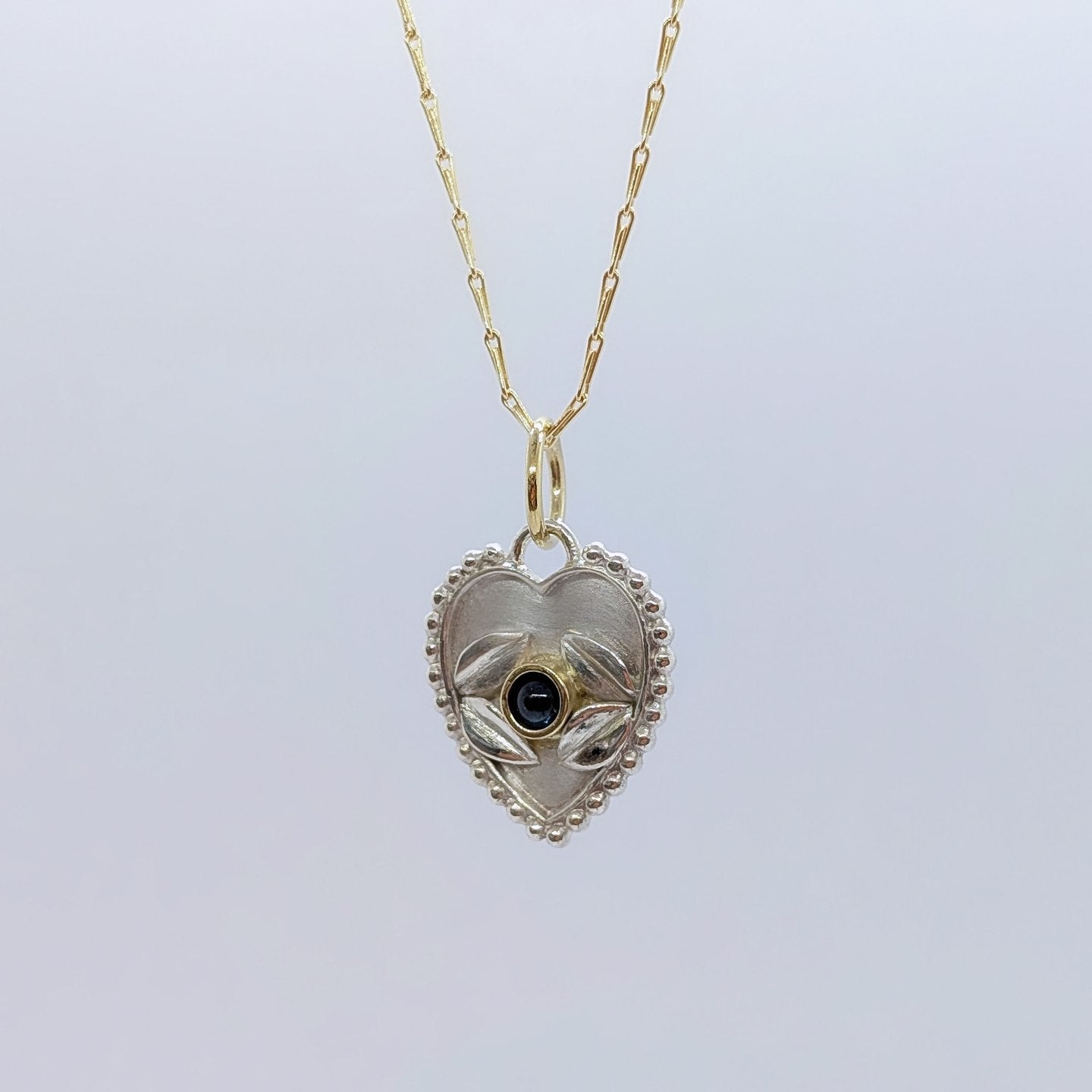 Sapphire Heart Charm