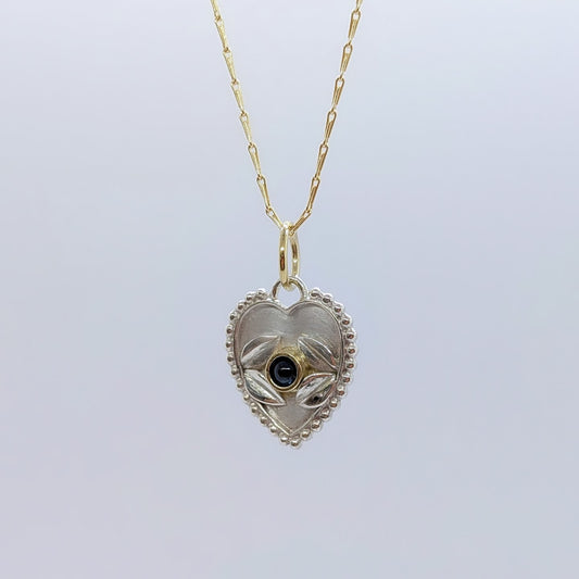 Sapphire Heart Charm